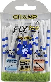 Champ Zarma My Hite Striped Golf Tees - 25 Pack